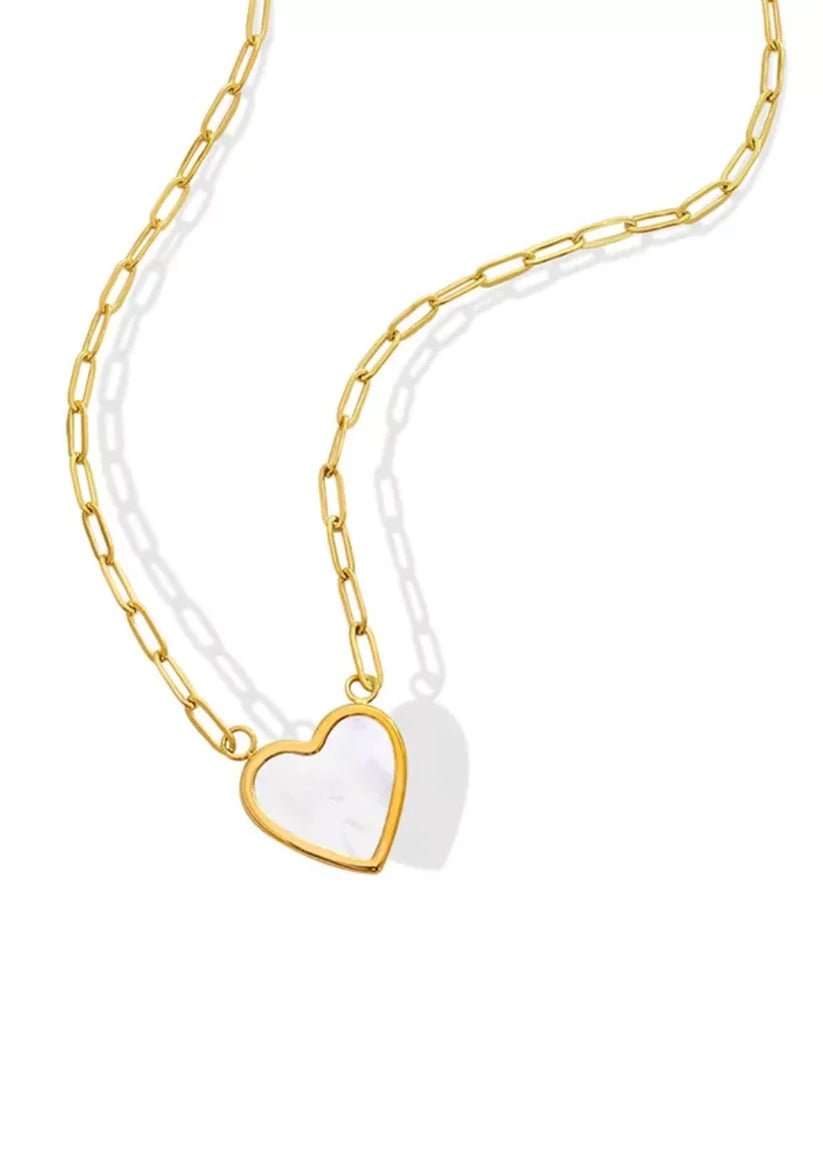 ChanSuttPearls White Heart Necklace - Arete Style