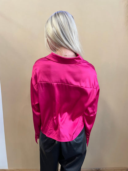 Chloe Satin Blouse - Arete Style