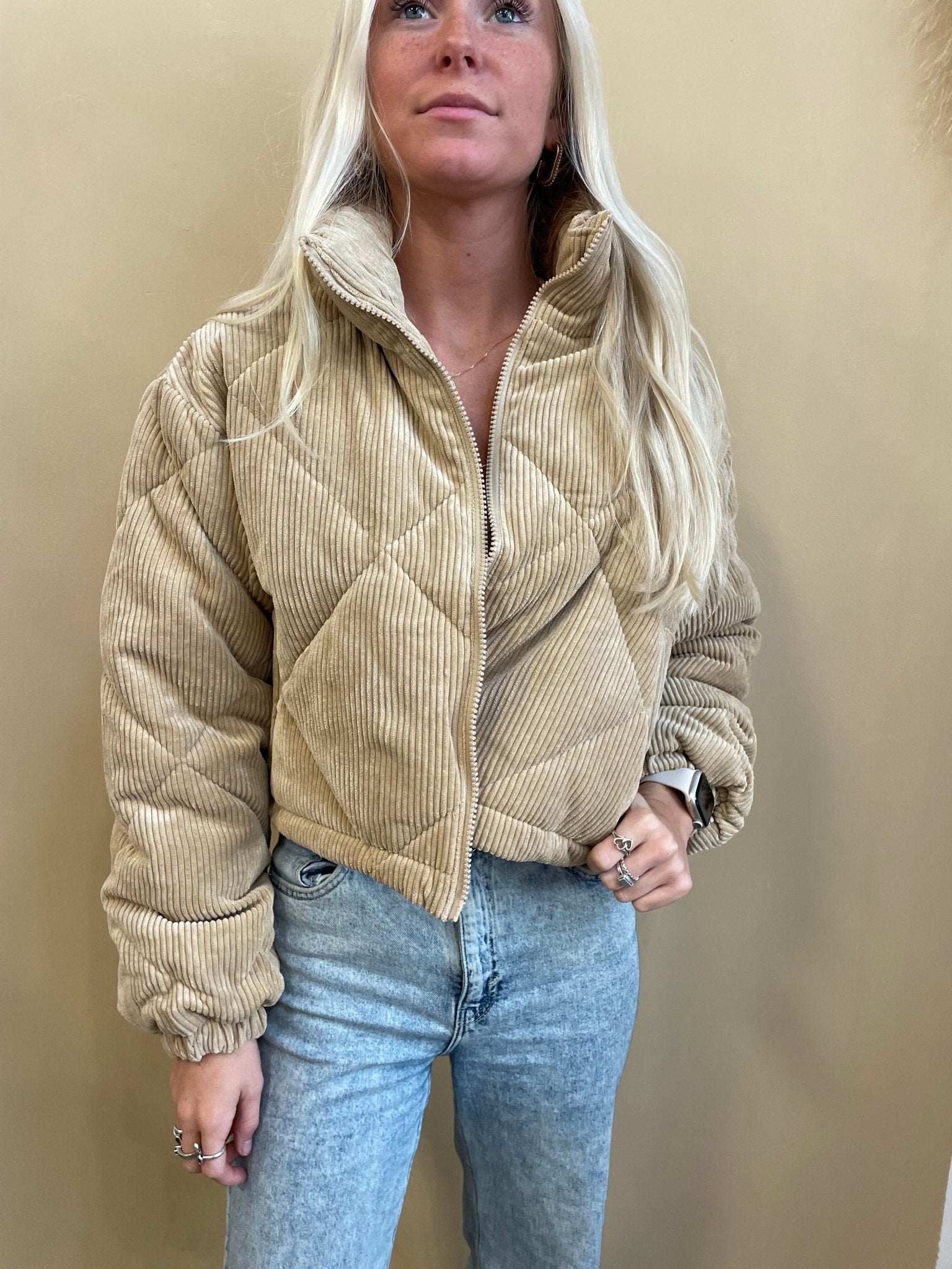 Corduroy Cropped Jacket - Arete Style