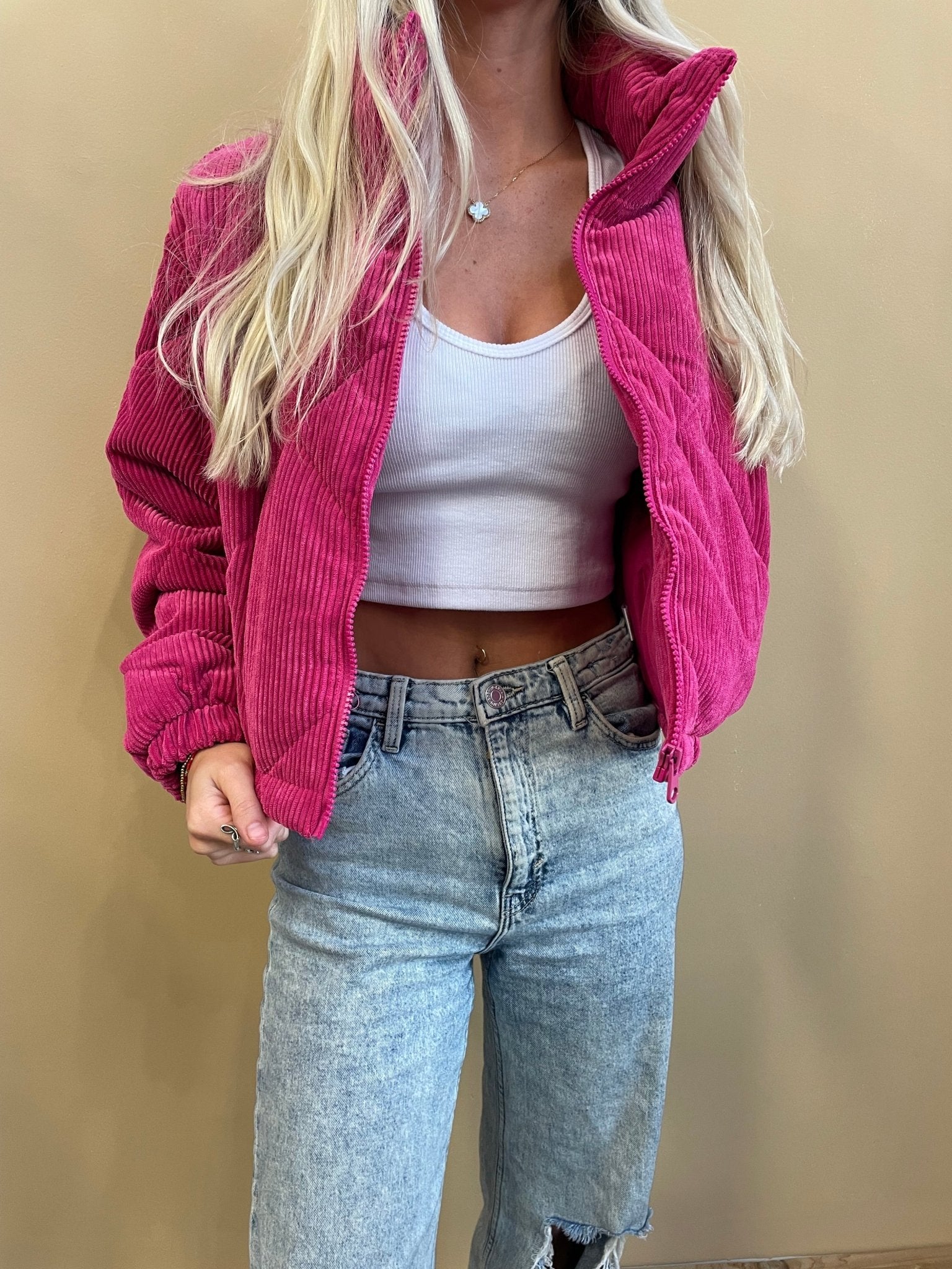 Corduroy Cropped Jacket - Arete Style