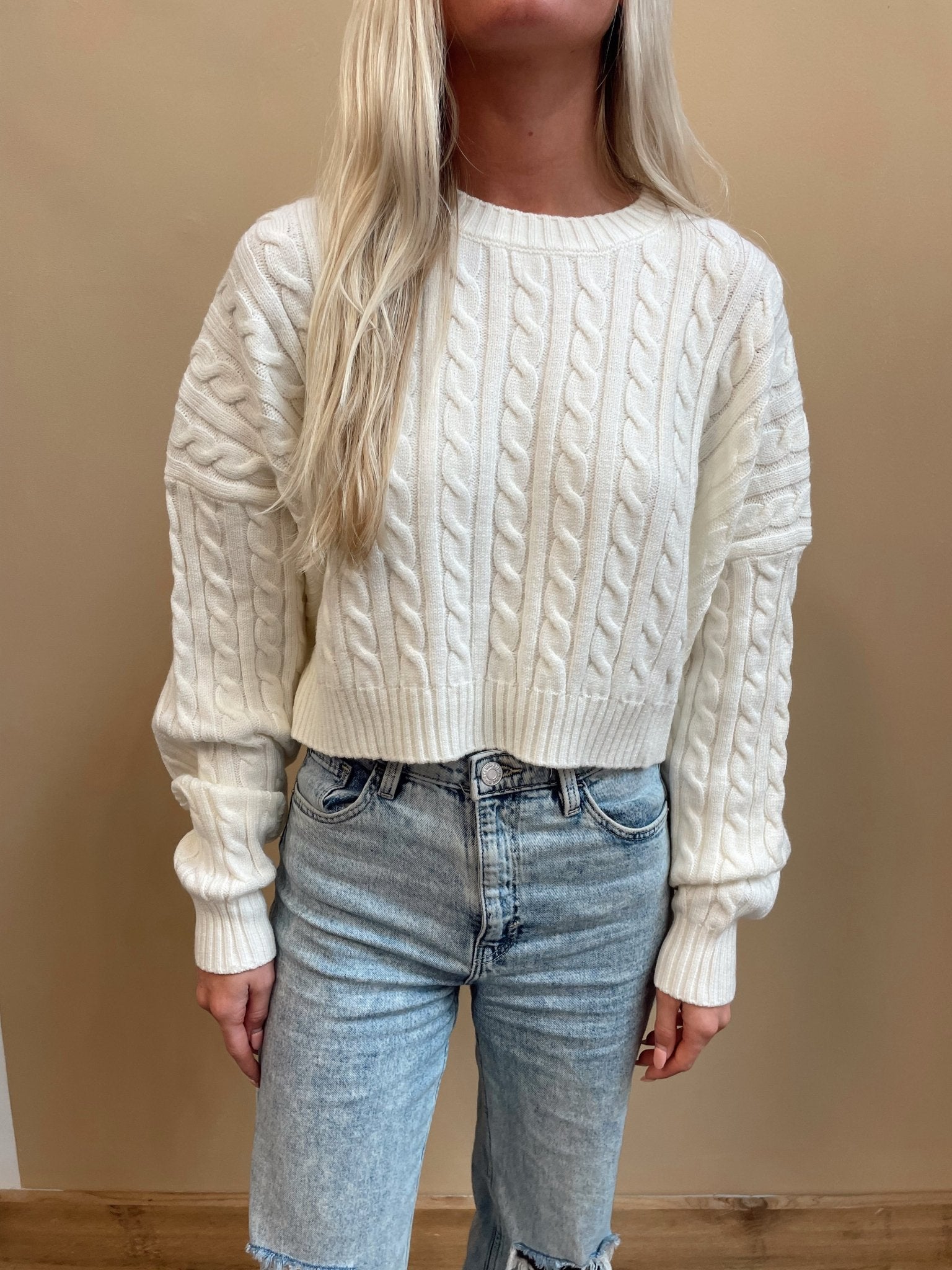 Danielle Cropped Sweater - Arete Style