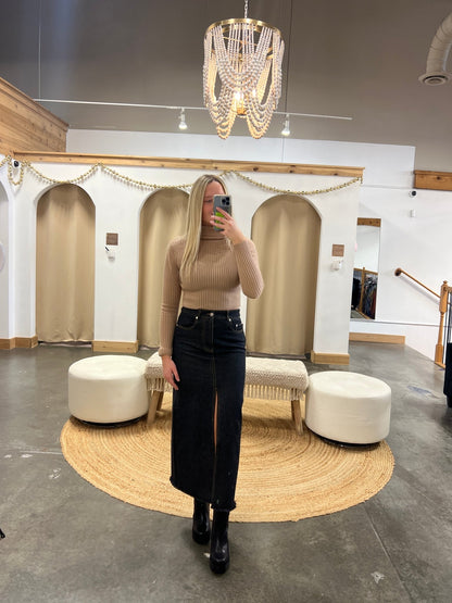 Denim Maxi Skirt - Arete Style