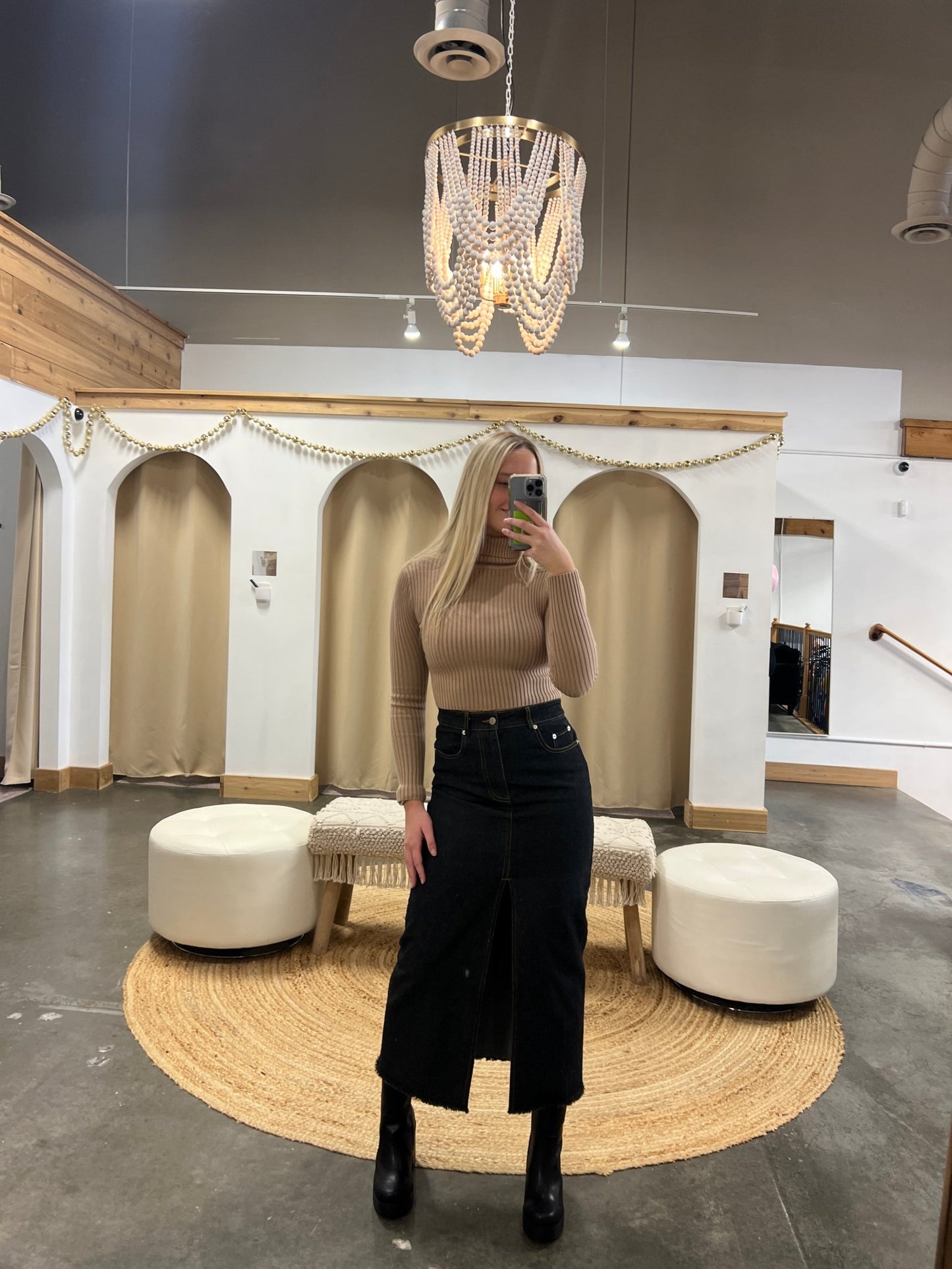 Denim Maxi Skirt - Arete Style