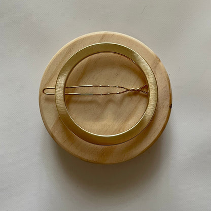 Gold Circle Hair Pin - Arete Style