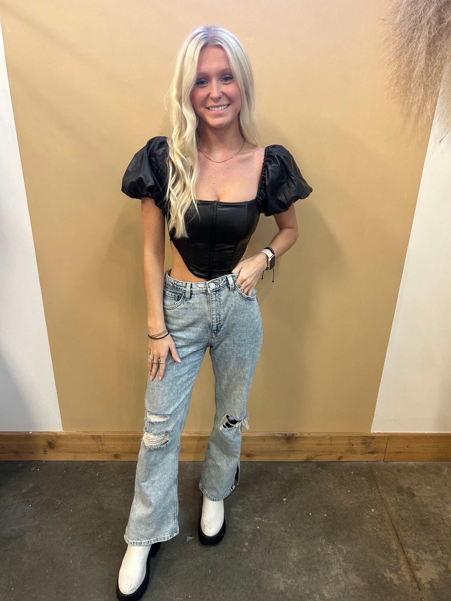 Hazel Puff Sleeve Top - Arete Style