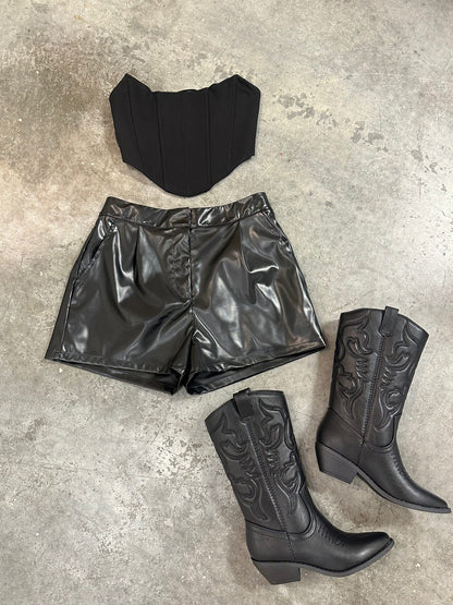 Holly Leather Shorts - Arete Style