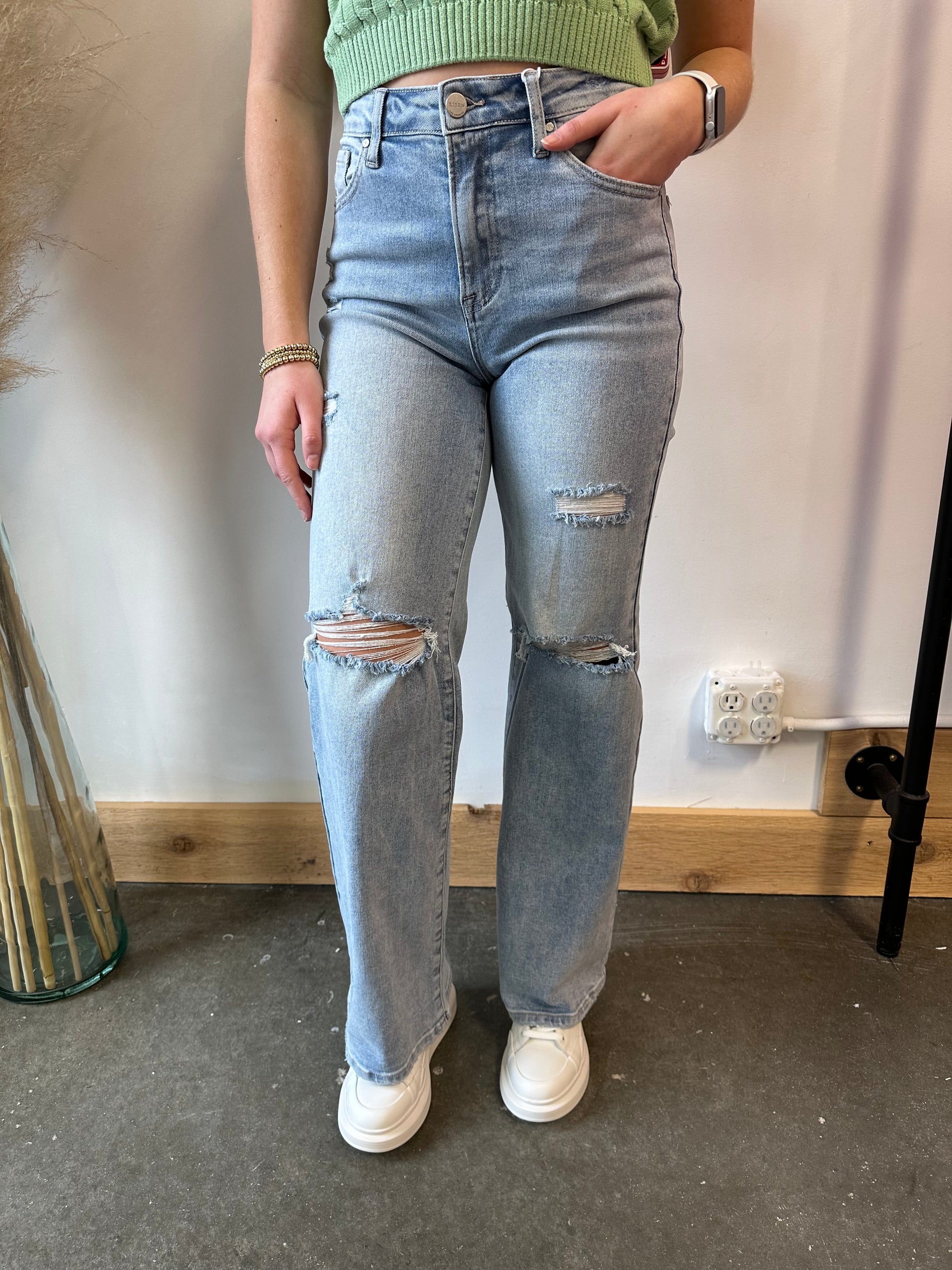 Phoebe High Rise Wide Leg Jeans - Arete Style