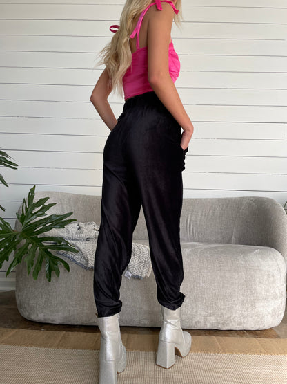 Vivian Velvet Joggers - Arete Style