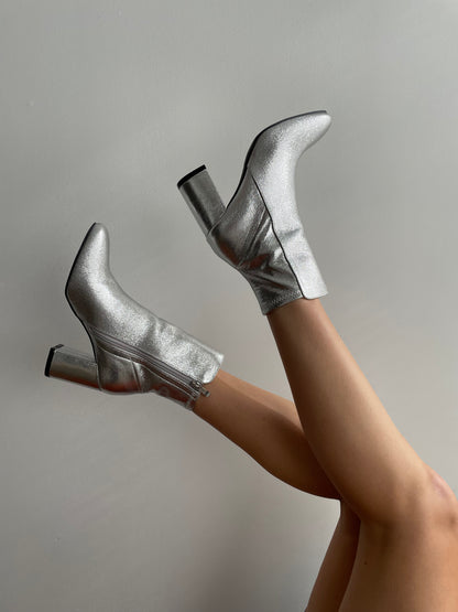 Stretch Silver Booties - Arete Style