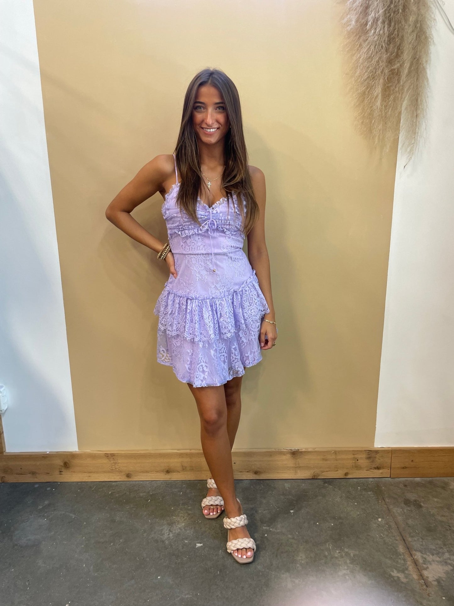 Lacey Ruffle Dress - Arete Style
