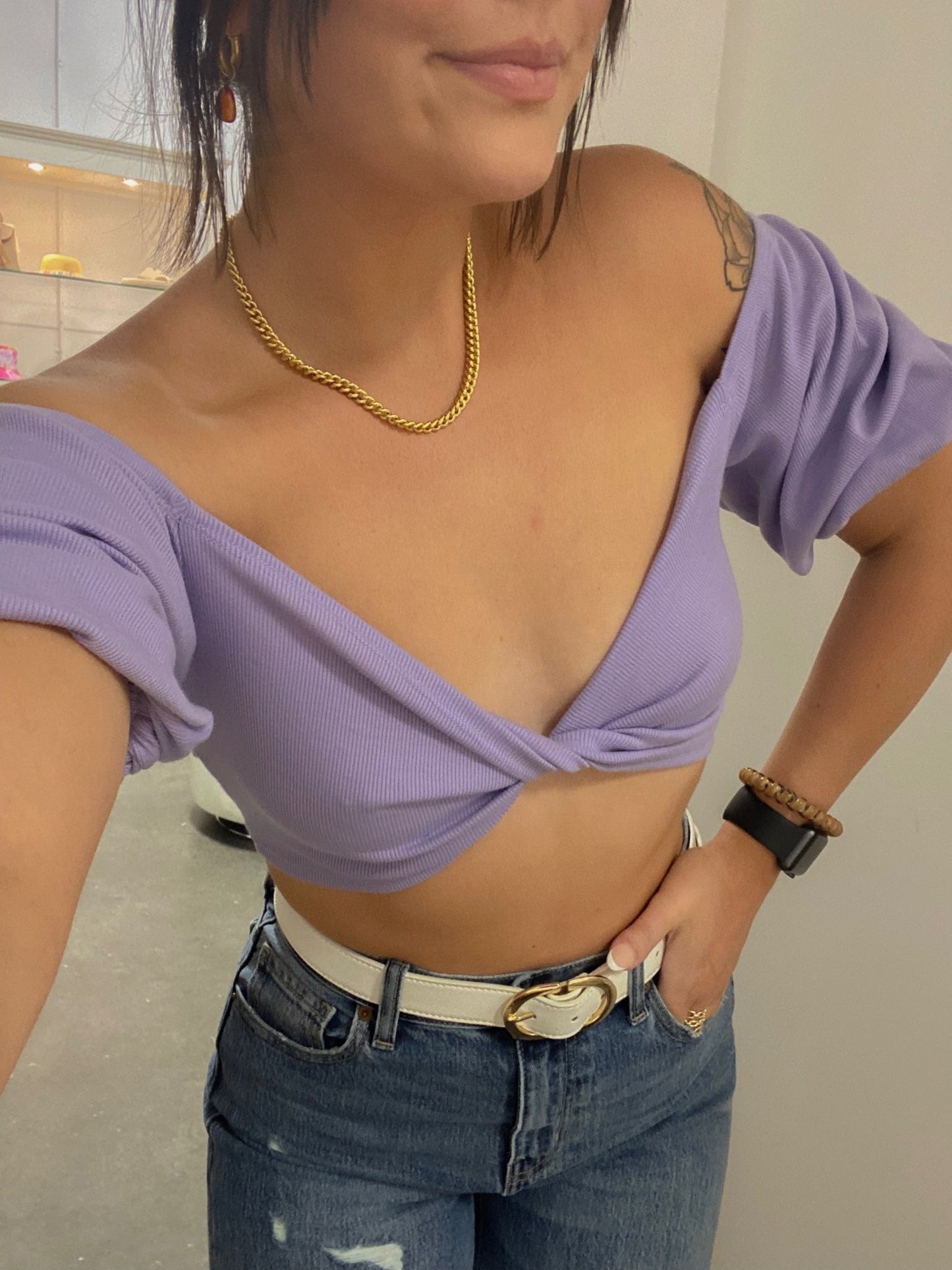 Lavender Twist Top - Arete Style
