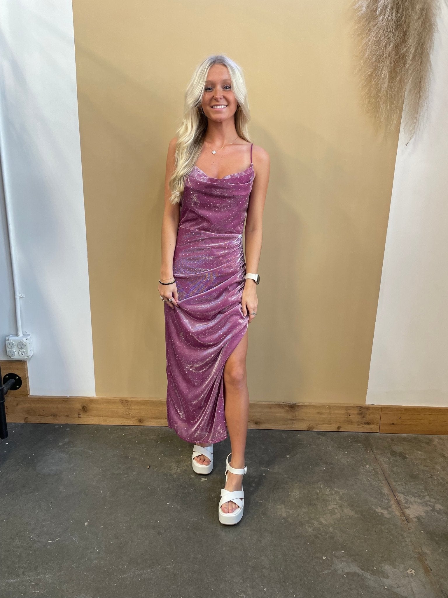 Light In The Dark Midi Dress - Arete Style