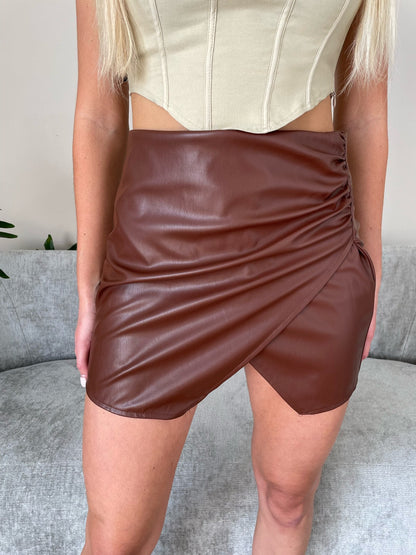 Maggie Leather Skirt - Arete Style