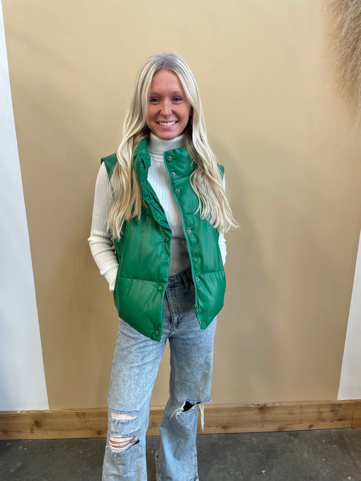 Nora Faux Leather Vest - Arete Style