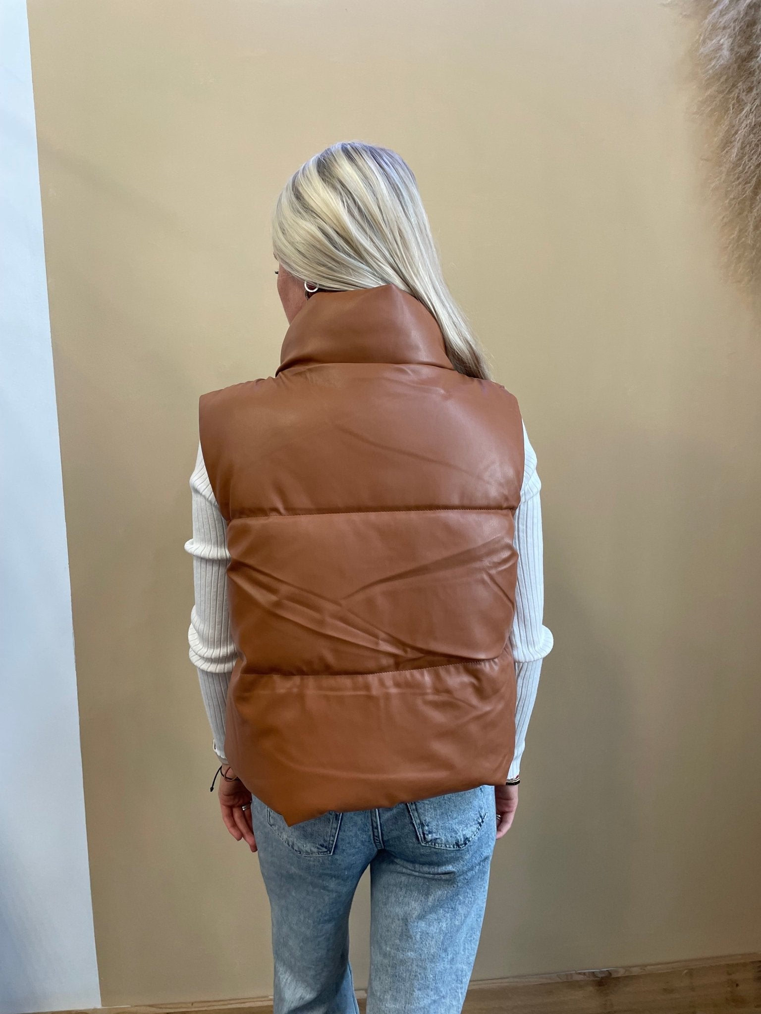 Nora Faux Leather Vest - Arete Style