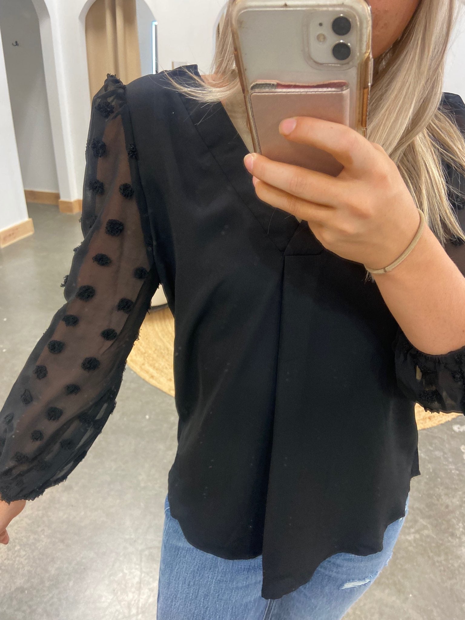 Olivia Dotted Blouse - Arete Style