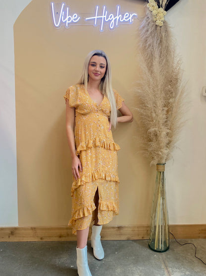 Olsen Tiered Maxi Dress - Arete Style