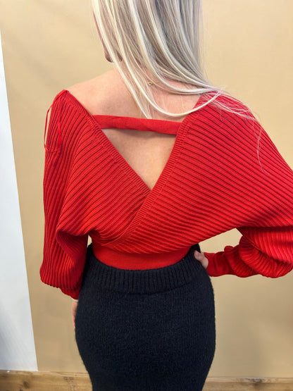 Penelope Ribbed Sweater Top - Arete Style