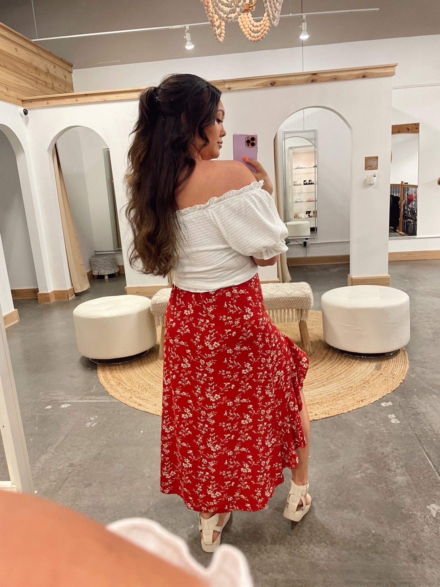 Ruffled Midi Skirt - Arete Style