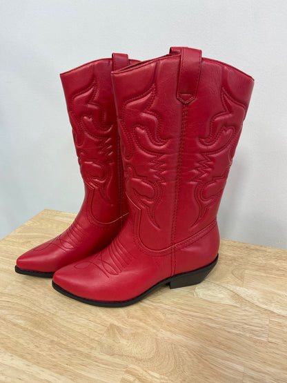 Walk This Way Red Cowgirl Boots - Arete Style