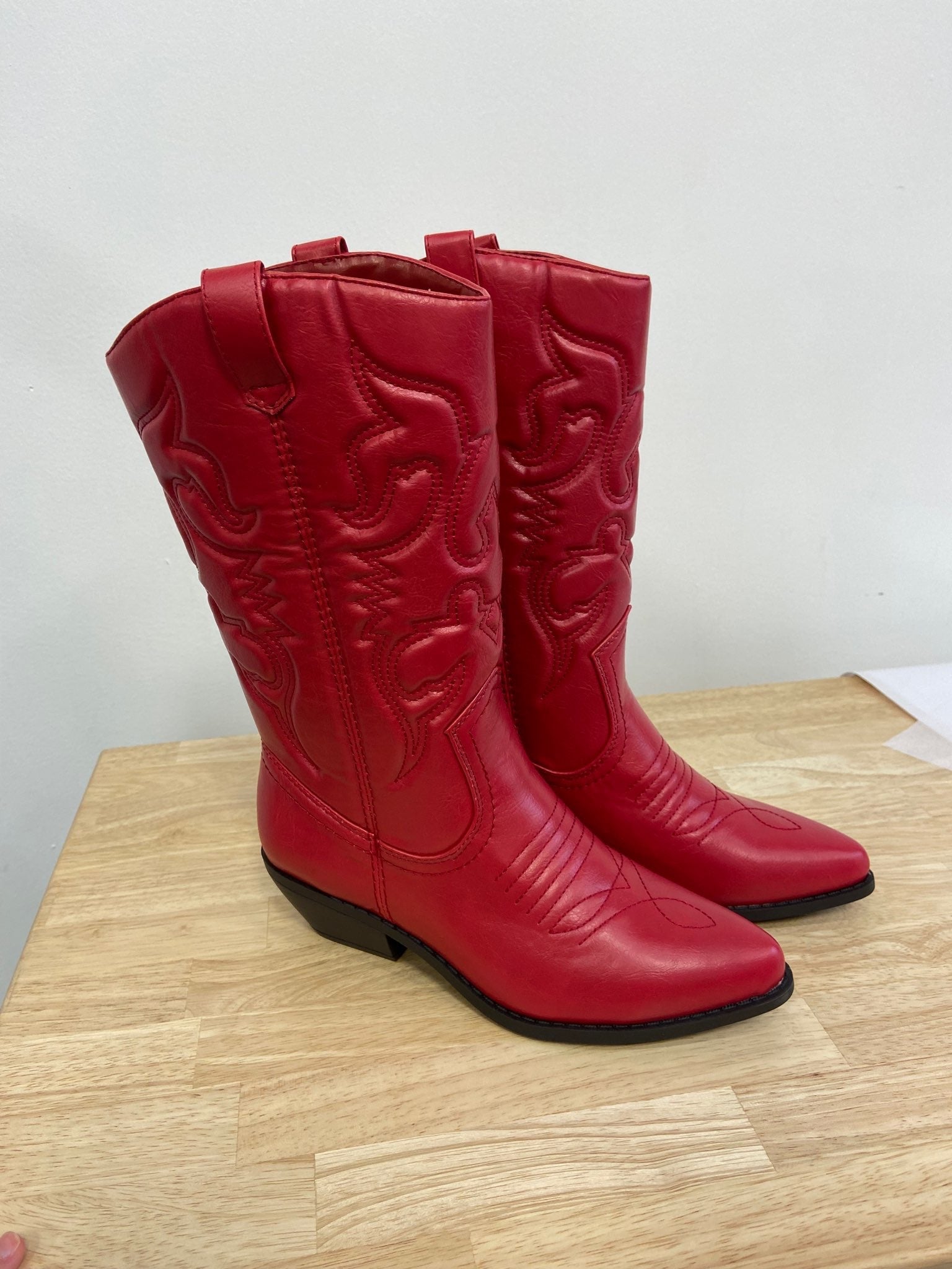 Walk This Way Red Cowgirl Boots - Arete Style